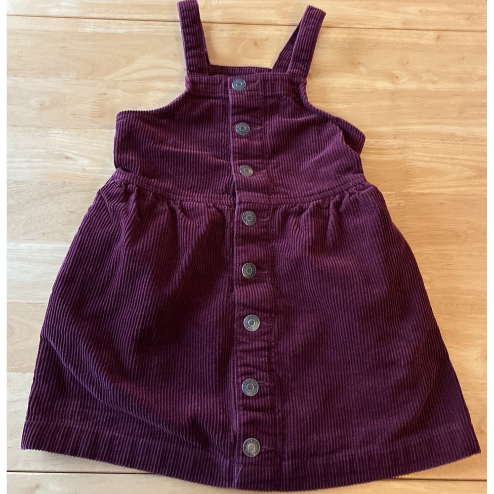Cat And Jack Corduroy Burgundy Jumper Back To School Size XS 4/5
